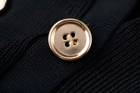 Thumbnail for Elegant Women V-Neck Gold Chain Knit Dress -, Dresses , Drestiny , Australia, Black, Brown, Canada, Chocolate, FR, L, Light Blue, Long Sleeves, M, Mini Dresses, New Zealand, Red, S, United Kingdom, United States, White, XL , Drestiny , www.shopdrestiny.com