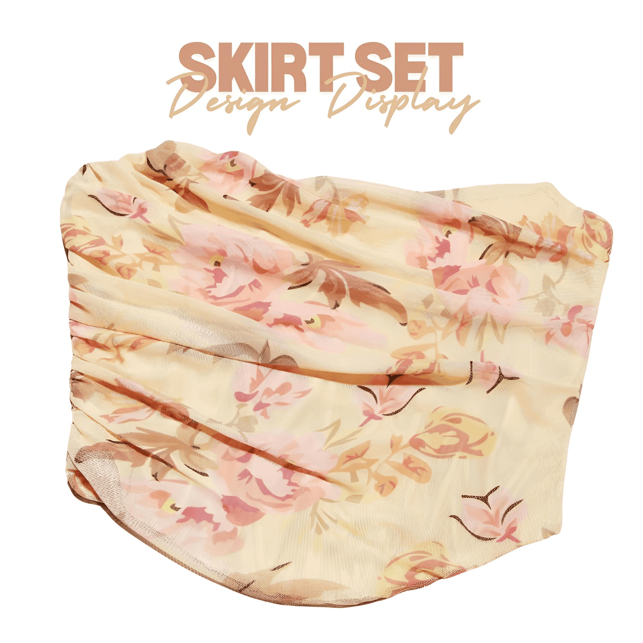 Elegant 2 Piece Dress Set Women Fashion Matching Sets Sexy Cropped Top and Long Skirt Set Casual Dress, Drestiny, Red, Wine Red, Pink, Light Blue, Beige Floral, Sets, Skirt Sets, Crop Tops, Corsets, Sleeveless, Strapless, Off Shoulder, XS, S, M, L, United States, USA, Canada, Australia, New Zealand, matching skirt and top sets, trendy two piece skirt sets, skirt set outfits, summer skirt sets, co-ord skirt sets, shopdrestiny.com