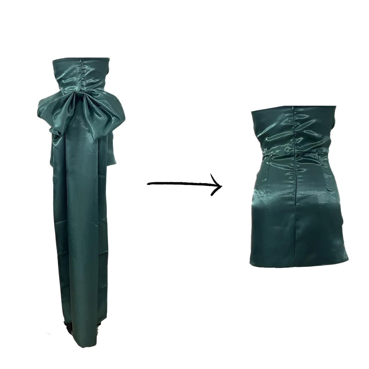 Elegant Bow Strapless Backless Mini Dress Women's Evening Dress -, Dress , Drestiny , Australia, Black, Canada, Green, L, M, Mini Dresses, New Zealand, Red, S, Sleeveless, Strapless, United Kingdom, United States, White, XS , Drestiny , www.shopdrestiny.com