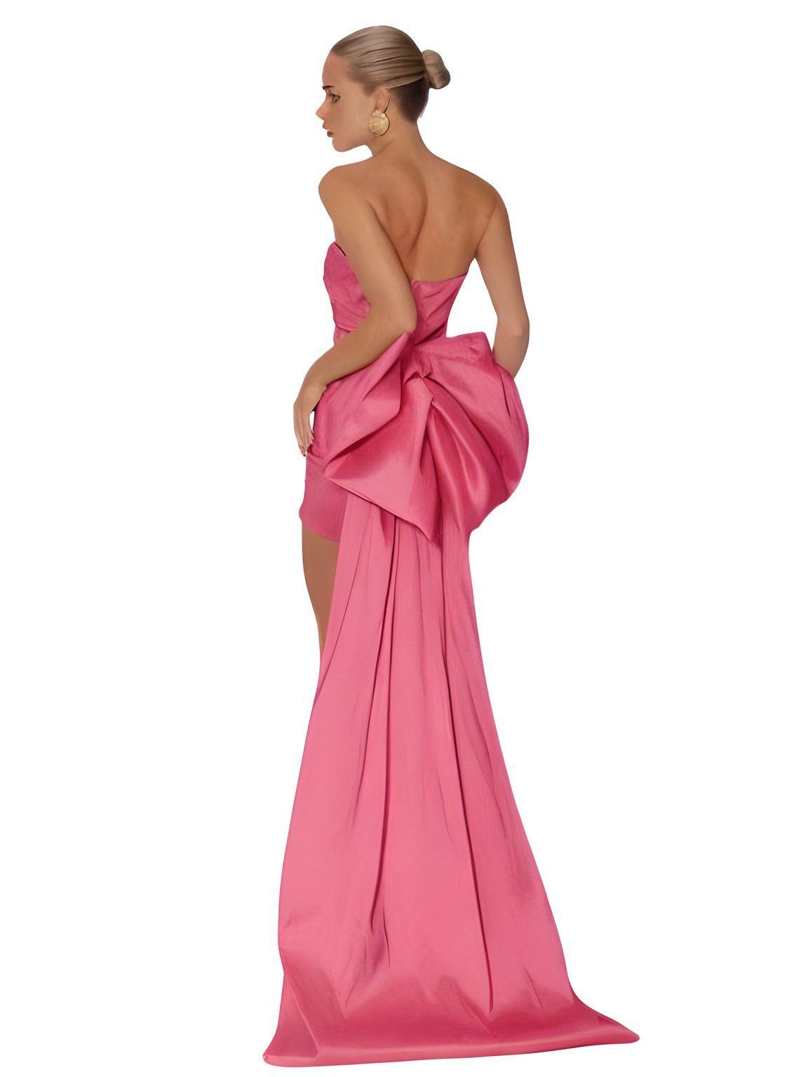 Elegant Bow Strapless Backless Mini Dress Women's Evening Dress -, Dress , Drestiny , Australia, Black, Canada, Green, L, M, Mini Dresses, New Zealand, Red, S, Sleeveless, Strapless, United Kingdom, United States, White, XS , Drestiny , www.shopdrestiny.com