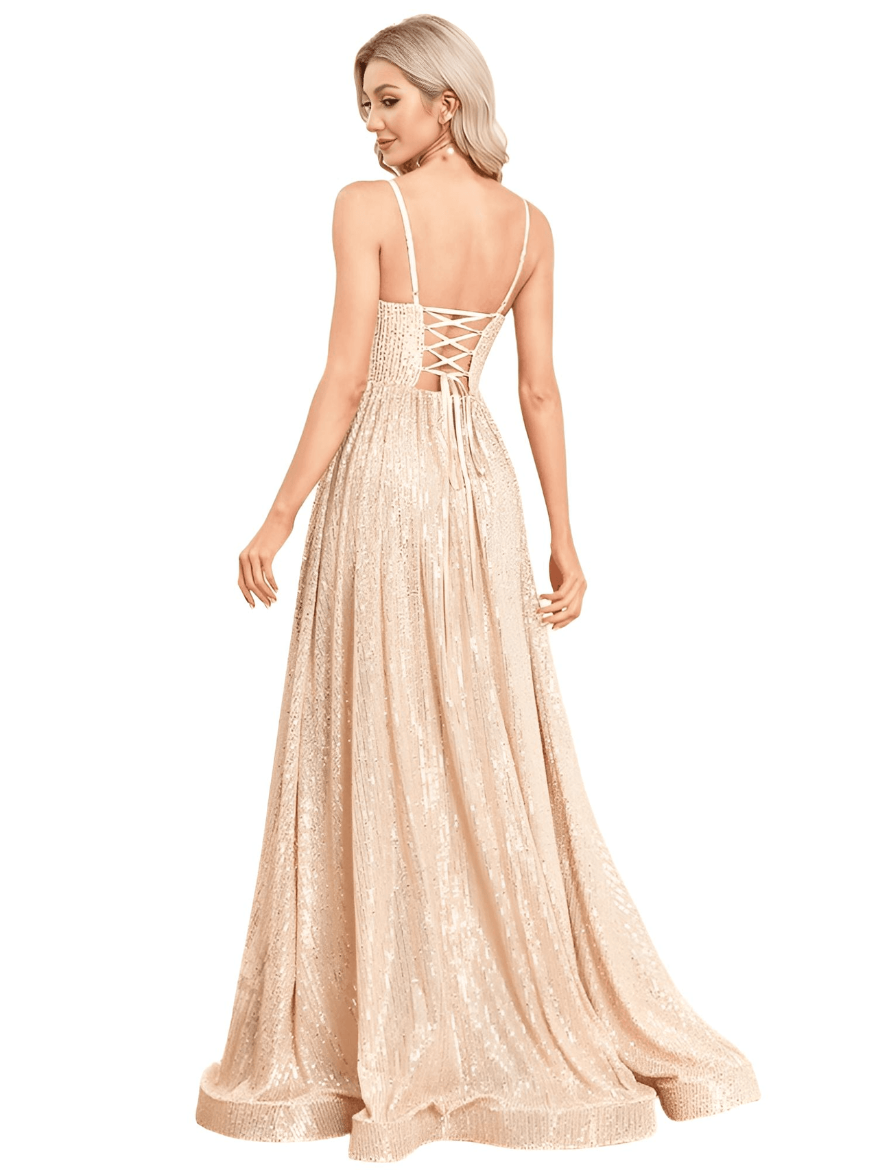 Elegant Deep V-Neck Sequin Evening Gown For Women -, Dress , Drestiny , 10, 12, 14, 16, 18, 20, 22, 4, 6, 8, Australia, Black, Blue, Canada, Champagne, Dark Blue, Dark Green, Dark Red, Deep Pink, Fuchsia, Grey, Maxi Dresses, Midnight Blue, Mint Green, New Zealand, Pink, Royal Blue, Sleeveless, United Kingdom, United States, Wine Red , Drestiny , www.shopdrestiny.com