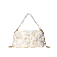 Thumbnail for Elegant Rose Flower Dinner Bag Faux Pearl Handbag Metal Chain Crossbody Bag, Drestiny, Handbags, Purses, United States, Canada, Australia, New Zealand, United Kingdom, Flower Handbags, Floral Handbags, Small flower handbags, flower handbags for women, Pink, Purple, Pink Handbags, Purple Handbags, Lavender, Ivory, White, shopdrestiny.com