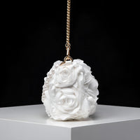 Thumbnail for Elegant Rose Flower Dinner Bag Faux Pearl Handbag Metal Chain Crossbody Bag, Drestiny, Handbags, Purses, United States, Canada, Australia, New Zealand, United Kingdom, Flower Handbags, Floral Handbags, Small flower handbags, flower handbags for women, Pink, Purple, Pink Handbags, Purple Handbags, Lavender, Ivory, White, shopdrestiny.com
