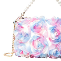 Thumbnail for Elegant Rose Flower Dinner Bag Faux Pearl Handbag Metal Chain Crossbody Bag, Drestiny, Handbags, Purses, United States, Canada, Australia, New Zealand, United Kingdom, Flower Handbags, Floral Handbags, Small flower handbags, flower handbags for women, Pink, Purple, Pink Handbags, Purple Handbags, Lavender, Ivory, White, Deep Pink, Black, shopdrestiny.com