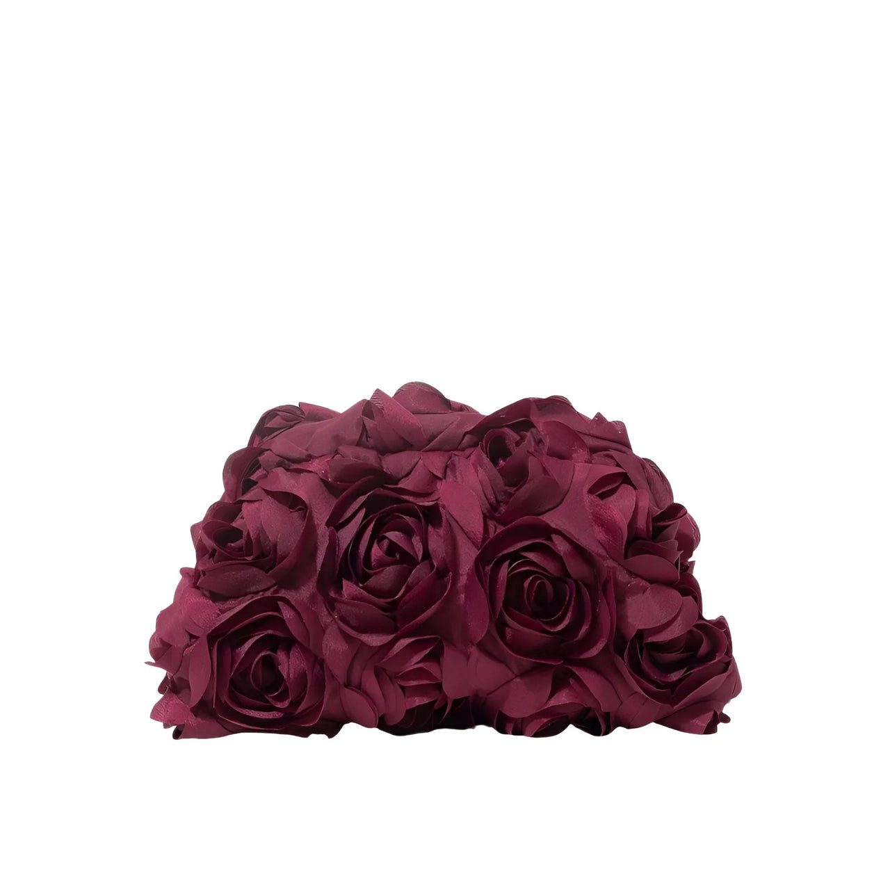 Elegant Rose Flower Dinner Bag Faux Pearl Handbag Metal Chain Crossbody Bag