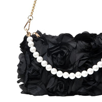 Thumbnail for Elegant Rose Flower Dinner Bag Faux Pearl Handbag Metal Chain Crossbody Bag, Drestiny, Handbags, Purses, United States, Canada, Australia, New Zealand, United Kingdom, Flower Handbags, Floral Handbags, Small flower handbags, flower handbags for women, Pink, Purple, Pink Handbags, Purple Handbags, Lavender, Ivory, White, Deep Pink, Black, shopdrestiny.com