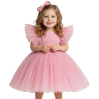 Thumbnail for Elegant Sequin Girl's Ruffle Tutu Dress