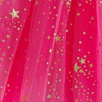 Thumbnail for Pink fabric with gold star patterns