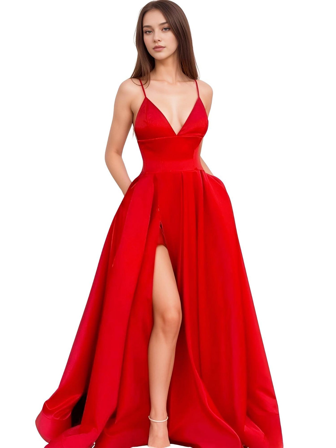 Evening Gown With Pockets - Get Custom Sizing & Colors! -, Maxi Dress , Drestiny , 10, 12, 14, 16, 2, 4, 6, 8, Apricot, Australia, Black, Blue, Canada, Dark Green, Deep Pink, Green, Khaki, Light Blue, Maxi Dresses, New Zealand, Pink, Purple, Red, Royal Blue, Sleeveless, Teal, United Kingdom, United States, Yellow , Drestiny , www.shopdrestiny.com