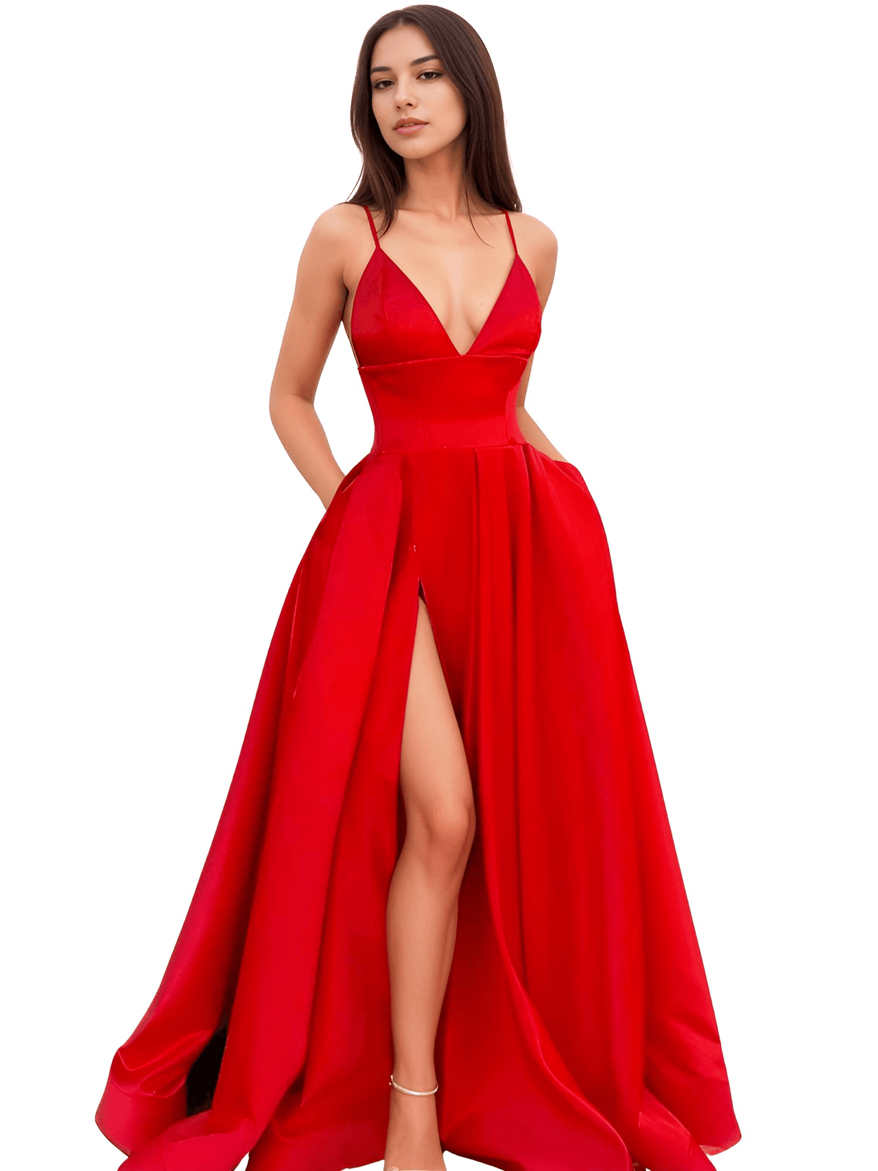 Evening Gown With Pockets - Get Custom Sizing & Colors! -, Maxi Dress , Drestiny , 10, 12, 14, 16, 2, 4, 6, 8, Apricot, Australia, Black, Blue, Canada, Dark Green, Deep Pink, Green, Khaki, Light Blue, Maxi Dresses, New Zealand, Pink, Purple, Red, Royal Blue, Sleeveless, Teal, United Kingdom, United States, Yellow , Drestiny , www.shopdrestiny.com