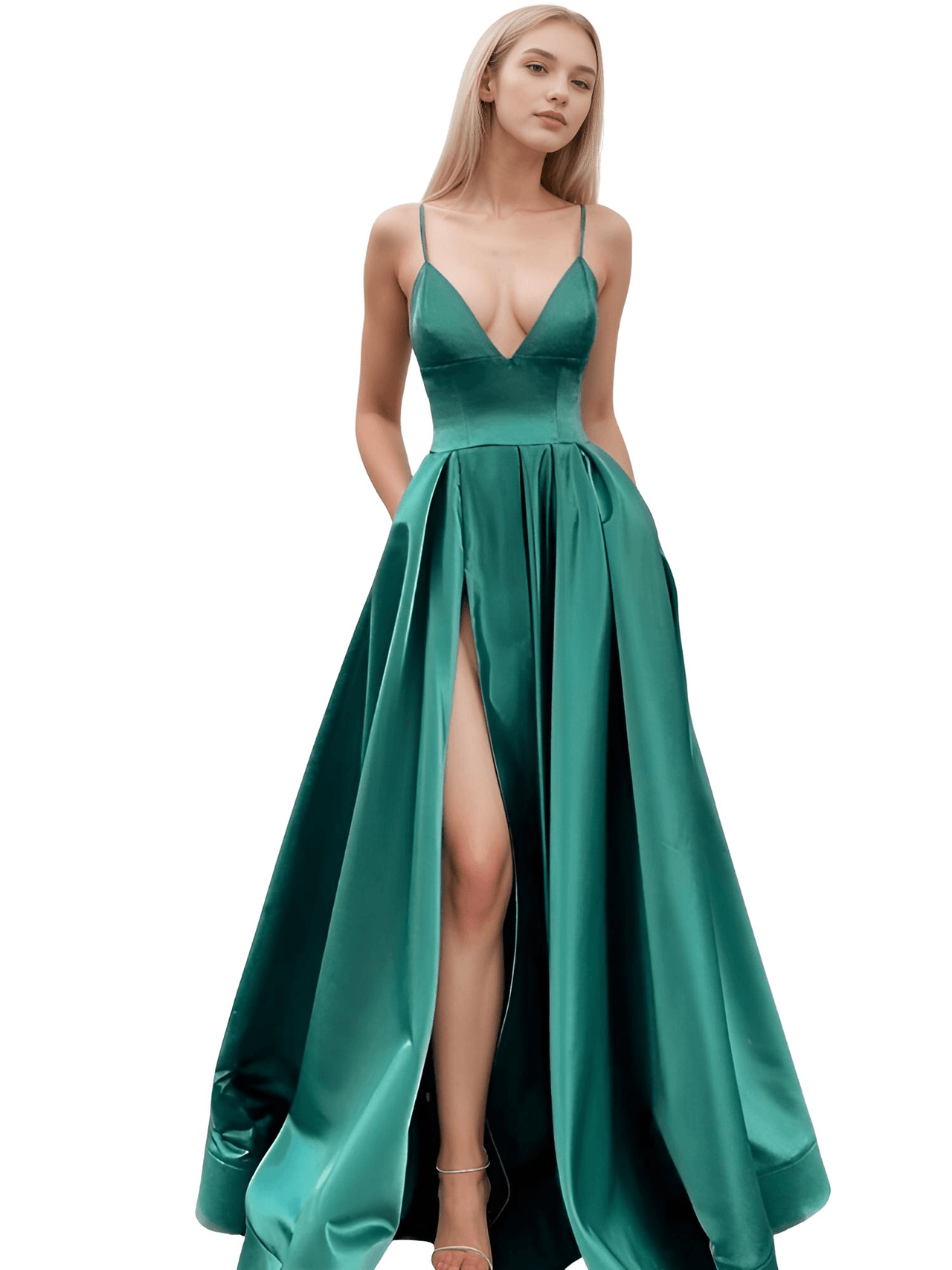 Evening Gown With Pockets - Get Custom Sizing & Colors! -, Maxi Dress , Drestiny , 10, 12, 14, 16, 2, 4, 6, 8, Apricot, Australia, Black, Blue, Canada, Dark Green, Deep Pink, Green, Khaki, Light Blue, Maxi Dresses, New Zealand, Pink, Purple, Red, Royal Blue, Sleeveless, Teal, United Kingdom, United States, Yellow , Drestiny , www.shopdrestiny.com