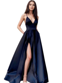 Thumbnail for Evening Gown With Pockets - Get Custom Sizing & Colors! -, Maxi Dress , Drestiny , 10, 12, 14, 16, 2, 4, 6, 8, Apricot, Australia, Black, Blue, Canada, Dark Green, Deep Pink, Green, Khaki, Light Blue, Maxi Dresses, New Zealand, Pink, Purple, Red, Royal Blue, Sleeveless, Teal, United Kingdom, United States, Yellow , Drestiny , www.shopdrestiny.com