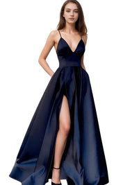 Thumbnail for Evening Gown With Pockets - Get Custom Sizing & Colors! -, Maxi Dress , Drestiny , 10, 12, 14, 16, 2, 4, 6, 8, Apricot, Australia, Black, Blue, Canada, Dark Green, Deep Pink, Green, Khaki, Light Blue, Maxi Dresses, New Zealand, Pink, Purple, Red, Royal Blue, Sleeveless, Teal, United Kingdom, United States, Yellow , Drestiny , www.shopdrestiny.com