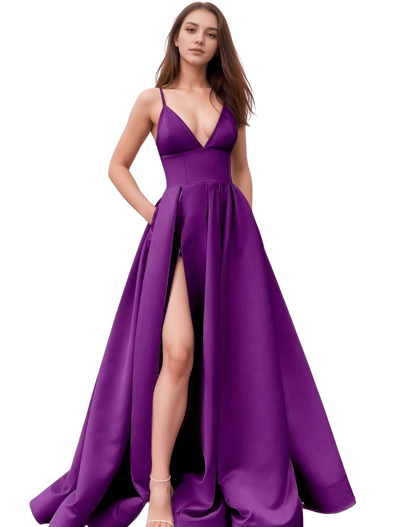 Evening Gown With Pockets - Get Custom Sizing & Colors! -, Maxi Dress , Drestiny , 10, 12, 14, 16, 2, 4, 6, 8, Apricot, Australia, Black, Blue, Canada, Dark Green, Deep Pink, Green, Khaki, Light Blue, Maxi Dresses, New Zealand, Pink, Purple, Red, Royal Blue, Sleeveless, Teal, United Kingdom, United States, Yellow , Drestiny , www.shopdrestiny.com