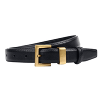 Thumbnail for Fashion Leather Square Gold Buckle Belt Minimalist Jeans Clothing Accessories Luxury Designer Brand Belt for Women, Drestiny, Belts, Accessories For Women, Leather Belts, Black Leather Belt, Brown Leather Belt, Gender_Women, United States, Canada, Australia, New Zealand, United Kingdom, Brown, Black, 105cm, shopdrestiny.com