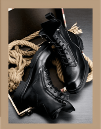 Thumbnail for Fashion Men's Ankle Chelsea Boots Luxury Genuine Leather Designer British Style Winter Warm Casual Business Shoes Man, Drestiny, Ankle Boots, Boots, Chelsea Boots Men, Combat Boots, Leather Boots, United States, Australia, New Zealand, United Kingdom, Black, Brown, Off White, Grey, 5.5, 6.5, 7, 8, 8.5, 9.5, 10, 11, FR, shopdrestiny.com