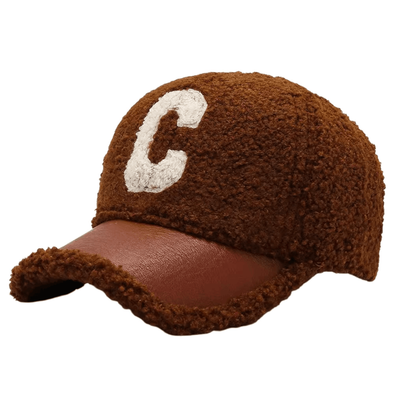 Faux Lambswool Baseball Caps Letter C Embroidery Snap Back Hats For Women Men, Drestiny, Lambswool Baseball Cap, Winter Baseball Cap, Luxury Faux Fur Baseball Cap, Faux Cashmere Baseball Cap, Designer Baseball Cap Lambswool, United States, USA, Canada, Australia, New Zealand, United Kingdom, UK, Khaki, Black, Beige, Pink, White, Brown, Dark Grey, One Size, Adjustable Baseball Cap, Shopdrestiny.com