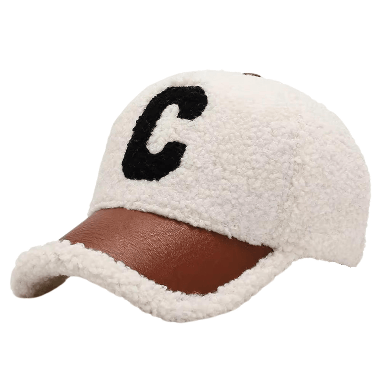 Faux Lambswool Baseball Caps Letter C Embroidery Snap Back Hats For Women Men, Drestiny, Lambswool Baseball Cap, Winter Baseball Cap, Luxury Faux Fur Baseball Cap, Faux Cashmere Baseball Cap, Designer Baseball Cap Lambswool, United States, USA, Canada, Australia, New Zealand, United Kingdom, UK, Khaki, Black, Beige, Pink, White, Brown, Dark Grey, One Size, Adjustable Baseball Cap, Shopdrestiny.com
