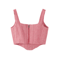 Thumbnail for Fish Bone Top Blazer Pants Sets 3 Pieces For Women Solid One Button Jacket Crop Tops High Waist Pocket Pants Lady Office Set, Drestiny, Pant Sets, Pant Suits, Sets, Blazers, Jackets, Crop Tops, 3 Piece Grey Suit for Women, 3 Piece Pink Suit for Women, Dress Pants, Casual Pants, Pantsuits, S, M, L, United States, Australia, New Zealand, United Kingdom, Sleeveless, Long Sleeve, Grey, Pink, shopdrestiny.com