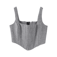 Thumbnail for Fish Bone Top Blazer Pants Sets 3 Pieces For Women Solid One Button Jacket Crop Tops High Waist Pocket Pants Lady Office Set, Drestiny, Pant Sets, Pant Suits, Sets, Blazers, Jackets, Crop Tops, 3 Piece Grey Suit for Women, 3 Piece Pink Suit for Women, Dress Pants, Casual Pants, Pantsuits, S, M, L, United States, Australia, New Zealand, United Kingdom, Sleeveless, Long Sleeve, Grey, Pink, shopdrestiny.com