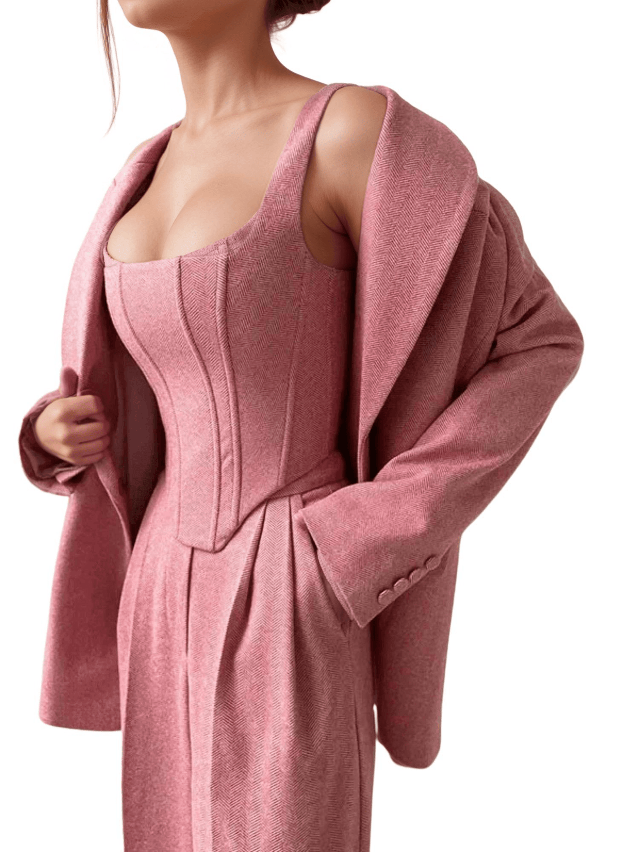 Fish Bone Top Blazer Pants Sets 3 Pieces For Women Solid One Button Jacket Crop Tops High Waist Pocket Pants Lady Office Set, Drestiny, Pant Sets, Pant Suits, Sets, Blazers, Jackets, Crop Tops, 3 Piece Grey Suit for Women, 3 Piece Pink Suit for Women, Dress Pants, Casual Pants, Pantsuits, S, M, L, United States, Australia, New Zealand, United Kingdom, Sleeveless, Long Sleeve, Grey, Pink, shopdrestiny.com