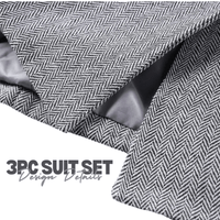 Thumbnail for Fish Bone Top Blazer Pants Sets 3 Pieces For Women Solid One Button Jacket Crop Tops High Waist Pocket Pants Lady Office Set, Drestiny, Pant Sets, Pant Suits, Sets, Blazers, Jackets, Crop Tops, 3 Piece Grey Suit for Women, 3 Piece Pink Suit for Women, Dress Pants, Casual Pants, Pantsuits, S, M, L, United States, Australia, New Zealand, United Kingdom, Sleeveless, Long Sleeve, Grey, Pink, shopdrestiny.com