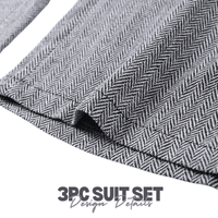 Thumbnail for Fish Bone Top Blazer Pants Sets 3 Pieces For Women Solid One Button Jacket Crop Tops High Waist Pocket Pants Lady Office Set, Drestiny, Pant Sets, Pant Suits, Sets, Blazers, Jackets, Crop Tops, 3 Piece Grey Suit for Women, 3 Piece Pink Suit for Women, Dress Pants, Casual Pants, Pantsuits, S, M, L, United States, Australia, New Zealand, United Kingdom, Sleeveless, Long Sleeve, Grey, Pink, shopdrestiny.com