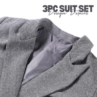 Thumbnail for Fish Bone Top Blazer Pants Sets 3 Pieces For Women Solid One Button Jacket Crop Tops High Waist Pocket Pants Lady Office Set, Drestiny, Pant Sets, Pant Suits, Sets, Blazers, Jackets, Crop Tops, 3 Piece Grey Suit for Women, 3 Piece Pink Suit for Women, Dress Pants, Casual Pants, Pantsuits, S, M, L, United States, Australia, New Zealand, United Kingdom, Sleeveless, Long Sleeve, Grey, Pink, shopdrestiny.com