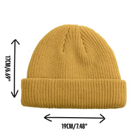 Thumbnail for Fisherman Beanie Hat Unisex Docker Cap Beanie Ribbed Knitted Hats For Men Women Short Winter Hat, Drestiny, Hats, Winter Hats, Men, Women, Unisex, One Size, United States, USA, Canada, Australia, New Zealand, United Kingdom, UK, Yellow, Black, Red, Coffee, Beige, Dark Green, Army Green, Wine Red, White, Navy, Dark Grey, Purple, Light Purple, Light Grey, Pink, Deep Pink, Blue, Light Blue, Teal, Dark Green, Mint Green, Ribbed beanie, short beanie, docker hat, shopdrestiny.com