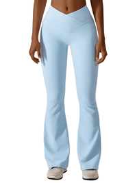 Thumbnail for Flare Leg Yoga Pants Women's High Waist Wide Leg Pants -, Pants , Drestiny , 10, 12, 14, 8, Australia, Black, Blue, Casual Pants, Green, L, Light Blue, M, New Zealand, Olive Green, S, Sky Blue, United Kingdom, United States, White, XL , Drestiny , www.shopdrestiny.com