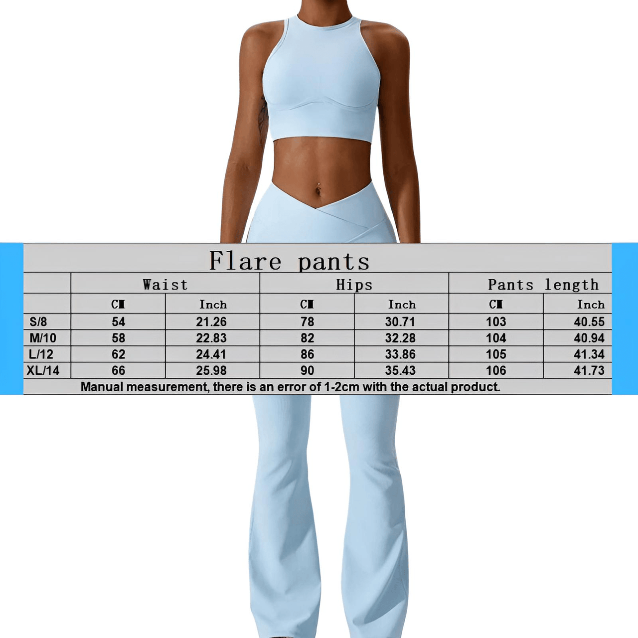 Flare Leg Yoga Pants Women's High Waist Wide Leg Pants -, Pants , Drestiny , 10, 12, 14, 8, Australia, Black, Blue, Casual Pants, Green, L, Light Blue, M, New Zealand, Olive Green, S, Sky Blue, United Kingdom, United States, White, XL , Drestiny , www.shopdrestiny.com