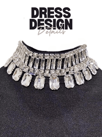 Thumbnail for Flare Sleeve Shining Diamond Neck Long Dress Elegant Woman Black Bandage Evening Party Dress Cocktail Party Outfit, Drestiny, Ankle Length Dresses, Cocktail Dresses, Hollywood Dresses, Long Black Dresses, Maxi Dresses, Black, Silver, Diamond Dresses, Long Sleeves, Long Sleeve Dresses, United States, Canada, Australia, New Zealand, United Kingdom, XS, S, M, L, XL, shopdrestiny.com