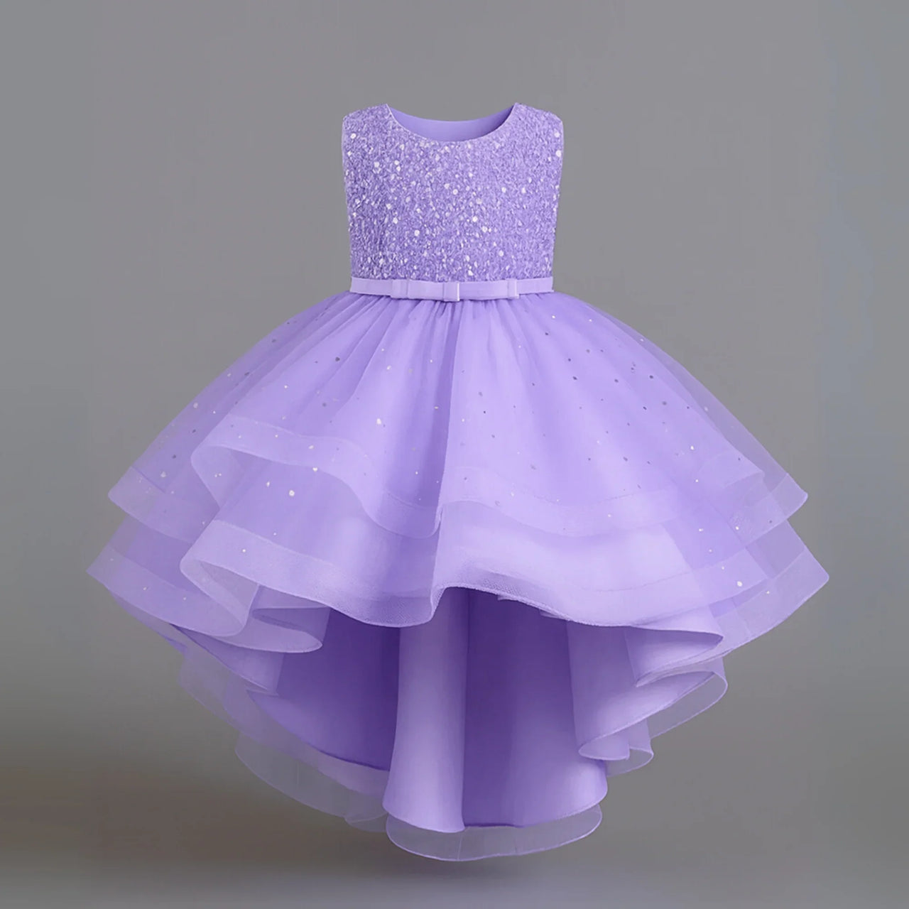 Flower Girl's Trailing Sequin Dress Baby Wedding Christmas Party Dress Teenager Children Kids Elegant Dress for 3-15Years