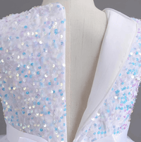Thumbnail for Flower Girl's Trailing Sequin Dress Baby Wedding Christmas Party Trailing Dress Teenager Children Kids Elegant Dress for 3-15Years, Drestiny, Dresses, Midi Dresses, Sleeveless, United States, USA, Canada, Australia, New Zealand, United Kingdom, UK, 3-4T, 5T, 6-7T, 8Y, 9-10Y, 11-12Y, 13-14Y, Gold, Wine Red, Sky Blue, Purple, Pink, White, Navy, girls' flower girl dresses, girls' formal trailing dresses, shopdrestiny.com