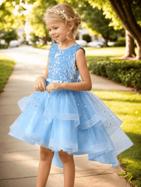 Thumbnail for Flower Girl's Trailing Sequin Dress Baby Wedding Christmas Party Trailing Dress Teenager Children Kids Elegant Dress for 3-15Years, Drestiny, Dresses, Midi Dresses, Sleeveless, United States, USA, Canada, Australia, New Zealand, United Kingdom, UK, 3-4T, 5T, 6-7T, 8Y, 9-10Y, 11-12Y, 13-14Y, Gold, Wine Red, Sky Blue, Purple, Pink, White, Navy, girls' flower girl dresses, girls' formal trailing dresses, shopdrestiny.com