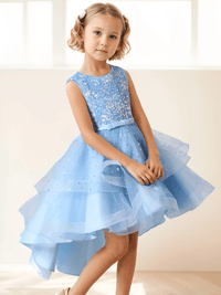 Thumbnail for Flower Girl's Trailing Sequin Dress Baby Wedding Christmas Party Trailing Dress Teenager Children Kids Elegant Dress for 3-15Years, Drestiny, Dresses, Midi Dresses, Sleeveless, United States, USA, Canada, Australia, New Zealand, United Kingdom, UK, 3-4T, 5T, 6-7T, 8Y, 9-10Y, 11-12Y, 13-14Y, Gold, Wine Red, Sky Blue, Purple, Pink, White, Navy, girls' flower girl dresses, girls' formal trailing dresses, shopdrestiny.com