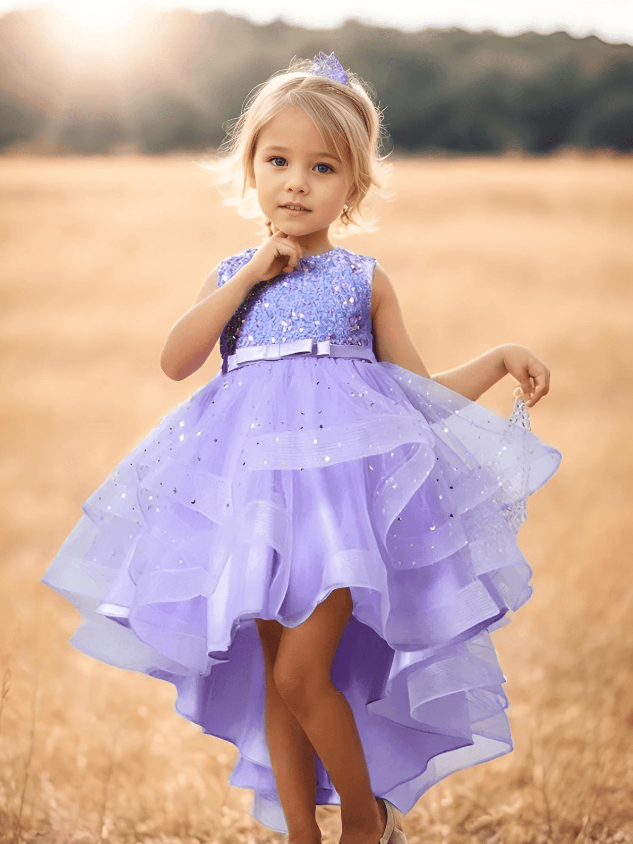Flower Girl's Trailing Sequin Dress Baby Wedding Christmas Party Trailing Dress Teenager Children Kids Elegant Dress for 3-15Years, Drestiny, Dresses, Midi Dresses, Sleeveless, United States, USA, Canada, Australia, New Zealand, United Kingdom, UK, 3-4T, 5T, 6-7T, 8Y, 9-10Y, 11-12Y, 13-14Y, Gold, Wine Red, Sky Blue, Purple, Pink, White, Navy, girls' flower girl dresses, girls' formal trailing dresses, shopdrestiny.com