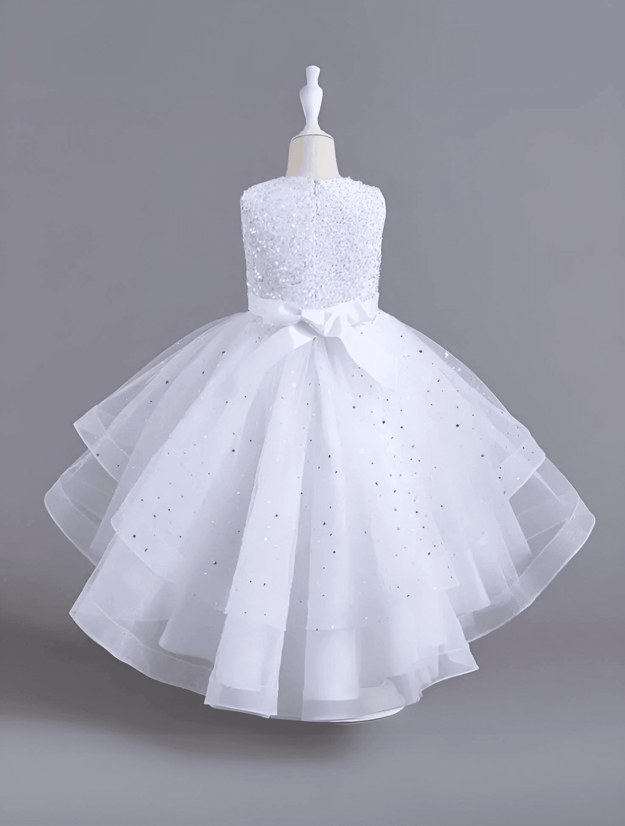 Flower Girl's Trailing Sequin Dress Baby Wedding Christmas Party Trailing Dress Teenager Children Kids Elegant Dress for 3-15Years, Drestiny, Dresses, Midi Dresses, Sleeveless, United States, USA, Canada, Australia, New Zealand, United Kingdom, UK, 3-4T, 5T, 6-7T, 8Y, 9-10Y, 11-12Y, 13-14Y, Gold, Wine Red, Sky Blue, Purple, Pink, White, Navy, girls' flower girl dresses, girls' formal trailing dresses, shopdrestiny.com