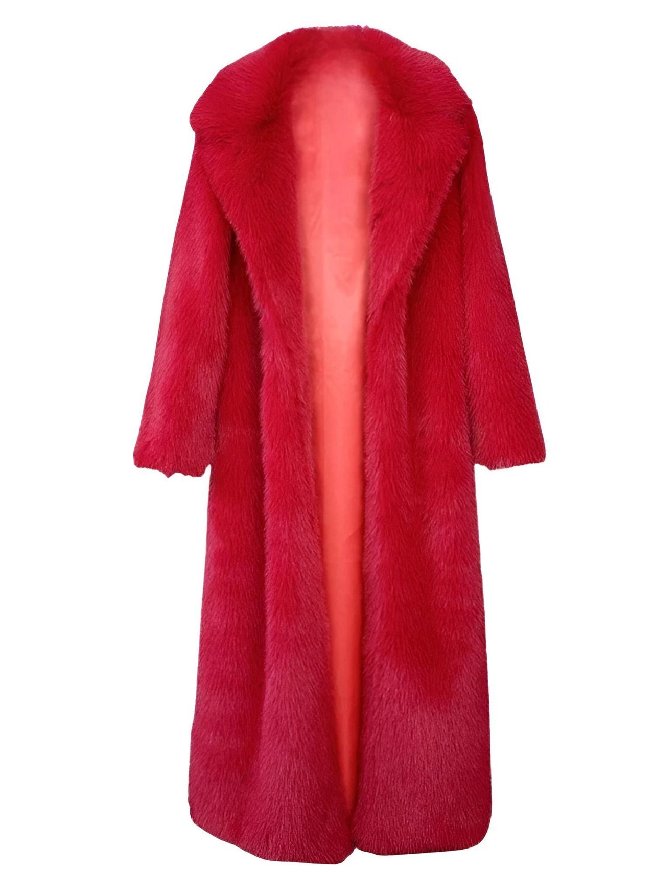 Fluffy Super Long Fur Coats Women's Jacket Winter Lapel Thick Faux Fur Coats Jacket for Women Outerwear, Drestiny, Extra long faux fur coat, Long faux fur coat women, oversized faux fur coat, Maxi faux fur coat, Luxury faux fur coat long, S, M, L, XL, 2, 4, 6, 8, 10, 12, United States, USA, Canada, Australia, New Zealand, Coats, United Kingdom, UK, Fuchsia, White, Black, Red, Royal Blue, shopdrestiny.com