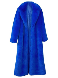 Thumbnail for Fluffy Super Long Fur Coats Women's Jacket Winter Lapel Thick Faux Fur Coats Jacket for Women Outerwear, Drestiny, Extra long faux fur coat, Long faux fur coat women, oversized faux fur coat, Maxi faux fur coat, Luxury faux fur coat long, S, M, L, XL, 2, 4, 6, 8, 10, 12, United States, USA, Canada, Australia, New Zealand, Coats, United Kingdom, UK, Fuchsia, White, Black, Red, Royal Blue, shopdrestiny.com