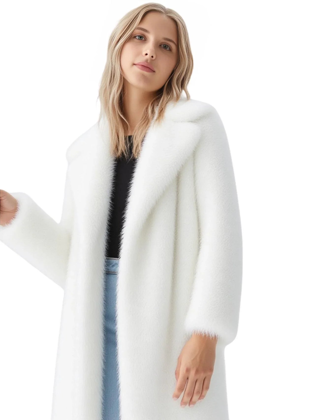 Fluffy Super Long Fur Coats Women's Jacket Winter Lapel Thick Faux Fur Coats Jacket for Women Outerwear, Drestiny, Extra long faux fur coat, Long faux fur coat women, oversized faux fur coat, Maxi faux fur coat, Luxury faux fur coat long, S, M, L, XL, 2, 4, 6, 8, 10, 12, United States, USA, Canada, Australia, New Zealand, Coats, United Kingdom, UK, Fuchsia, White, Black, Red, Royal Blue, shopdrestiny.com