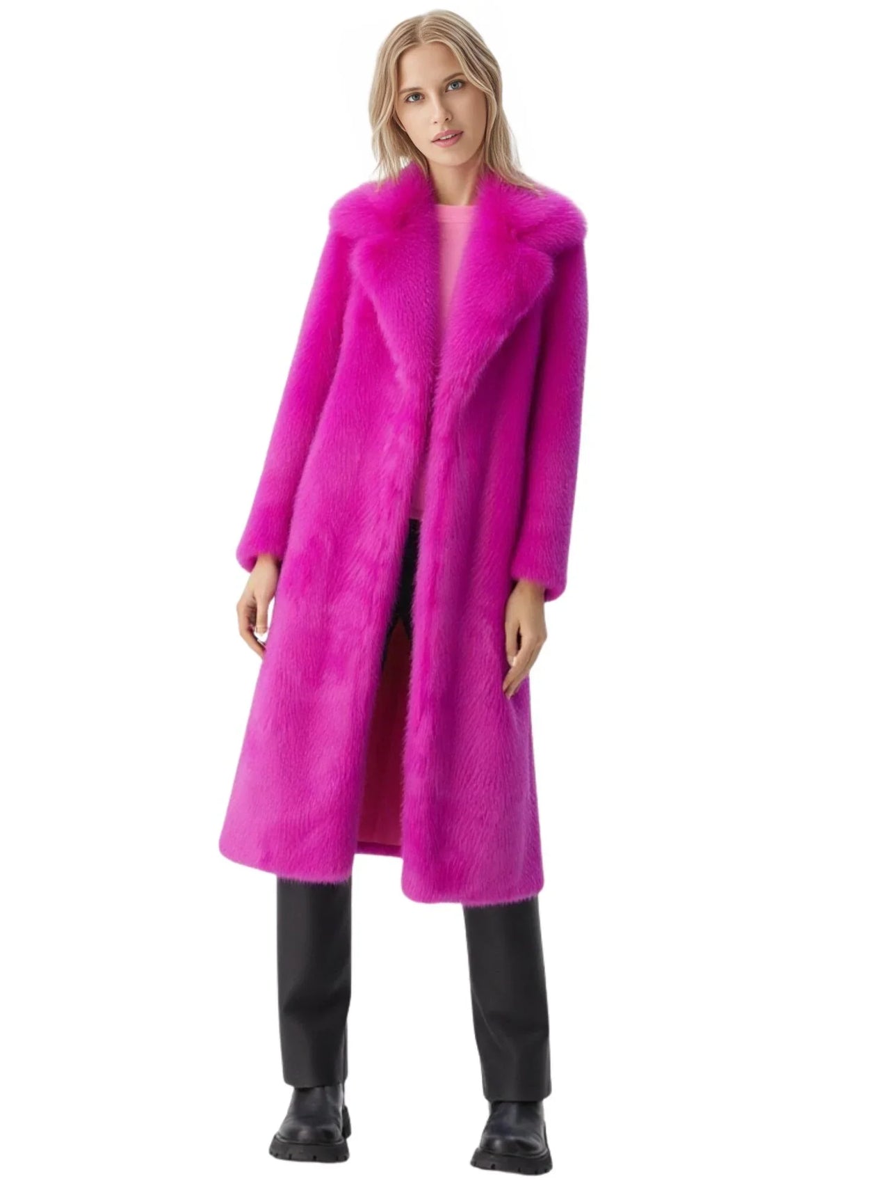 Fluffy Super Long Fur Coats Women's Jacket Winter Lapel Thick Faux Fur Coats Jacket for Women Outerwear, Drestiny, Extra long faux fur coat, Long faux fur coat women, oversized faux fur coat, Maxi faux fur coat, Luxury faux fur coat long, S, M, L, XL, 2, 4, 6, 8, 10, 12, United States, USA, Canada, Australia, New Zealand, Coats, United Kingdom, UK, Fuchsia, White, Black, Red, Royal Blue, shopdrestiny.com