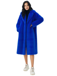 Thumbnail for Fluffy Super Long Fur Coats Women's Jacket Winter Lapel Thick Faux Fur Coats Jacket for Women Outerwear, Drestiny, Extra long faux fur coat, Long faux fur coat women, oversized faux fur coat, Maxi faux fur coat, Luxury faux fur coat long, S, M, L, XL, 2, 4, 6, 8, 10, 12, United States, USA, Canada, Australia, New Zealand, Coats, United Kingdom, UK, Fuchsia, White, Black, Red, Royal Blue, shopdrestiny.com