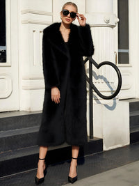 Thumbnail for Fluffy Super Long Fur Coats Women's Jacket Winter Lapel Thick Faux Fur Coats Jacket for Women Outerwear, Drestiny, Extra long faux fur coat, Long faux fur coat women, oversized faux fur coat, Maxi faux fur coat, Luxury faux fur coat long, S, M, L, XL, 2, 4, 6, 8, 10, 12, United States, USA, Canada, Australia, New Zealand, Coats, United Kingdom, UK, Fuchsia, White, Black, Red, Royal Blue, shopdrestiny.com