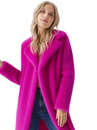 Thumbnail for Fluffy Super Long Fur Coats Women's Jacket Winter Lapel Thick Faux Fur Coats Jacket for Women Outerwear, Drestiny, Extra long faux fur coat, Long faux fur coat women, oversized faux fur coat, Maxi faux fur coat, Luxury faux fur coat long, S, M, L, XL, 2, 4, 6, 8, 10, 12, United States, USA, Canada, Australia, New Zealand, Coats, United Kingdom, UK, Fuchsia, White, Black, Red, Royal Blue, shopdrestiny.com