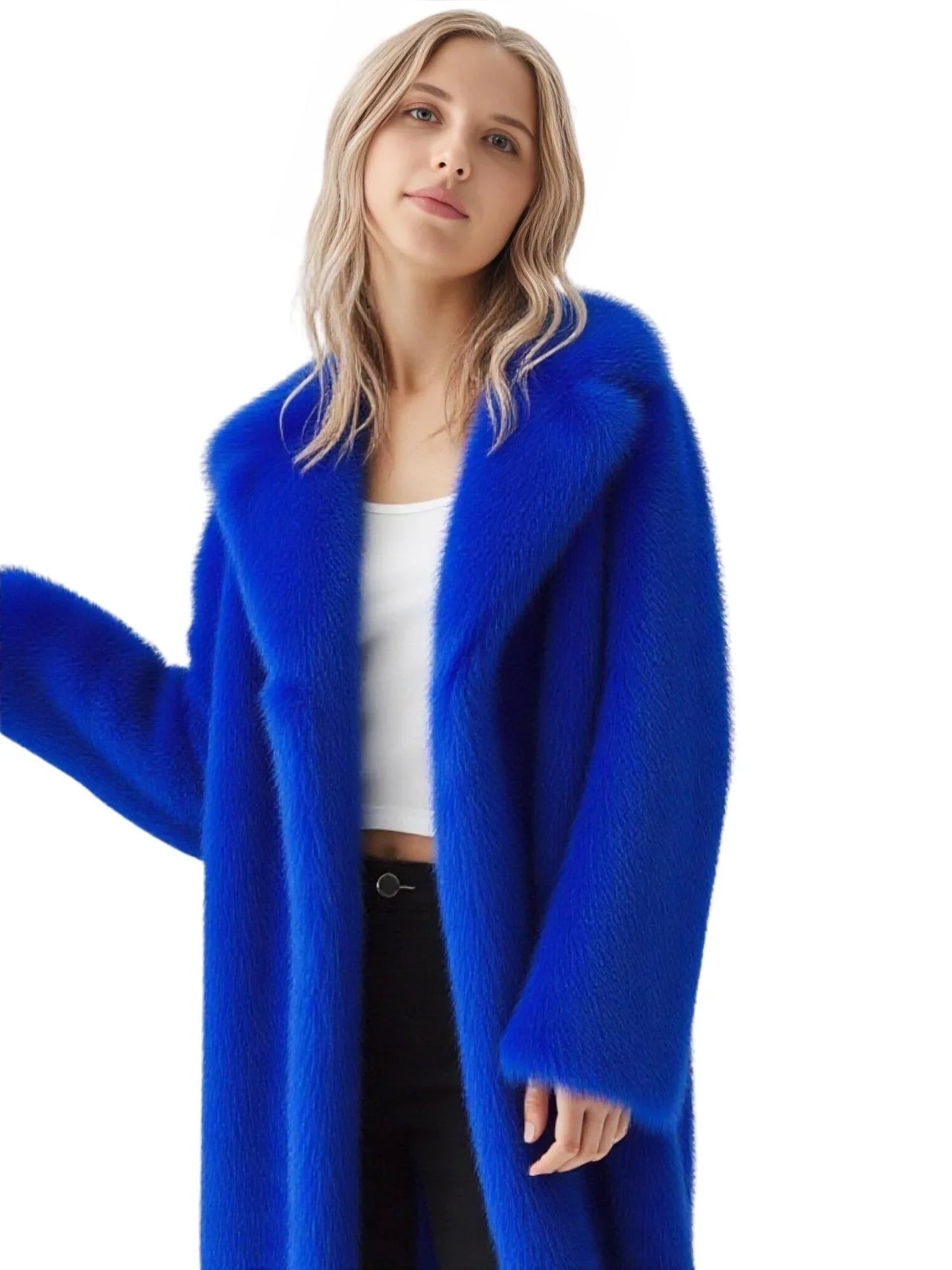 Fluffy Super Long Fur Coats Women's Jacket Winter Lapel Thick Faux Fur Coats Jacket for Women Outerwear, Drestiny, Extra long faux fur coat, Long faux fur coat women, oversized faux fur coat, Maxi faux fur coat, Luxury faux fur coat long, S, M, L, XL, 2, 4, 6, 8, 10, 12, United States, USA, Canada, Australia, New Zealand, Coats, United Kingdom, UK, Fuchsia, White, Black, Red, Royal Blue, shopdrestiny.com