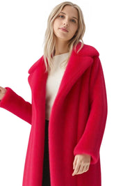 Thumbnail for Fluffy Super Long Fur Coats Women's Jacket Winter Lapel Thick Faux Fur Coats Jacket for Women Outerwear, Drestiny, Extra long faux fur coat, Long faux fur coat women, oversized faux fur coat, Maxi faux fur coat, Luxury faux fur coat long, S, M, L, XL, 2, 4, 6, 8, 10, 12, United States, USA, Canada, Australia, New Zealand, Coats, United Kingdom, UK, Fuchsia, White, Black, Red, Royal Blue, shopdrestiny.com