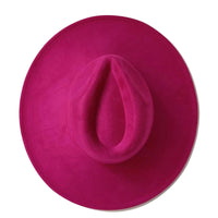 Thumbnail for Fuchsia fedora hat on a white background