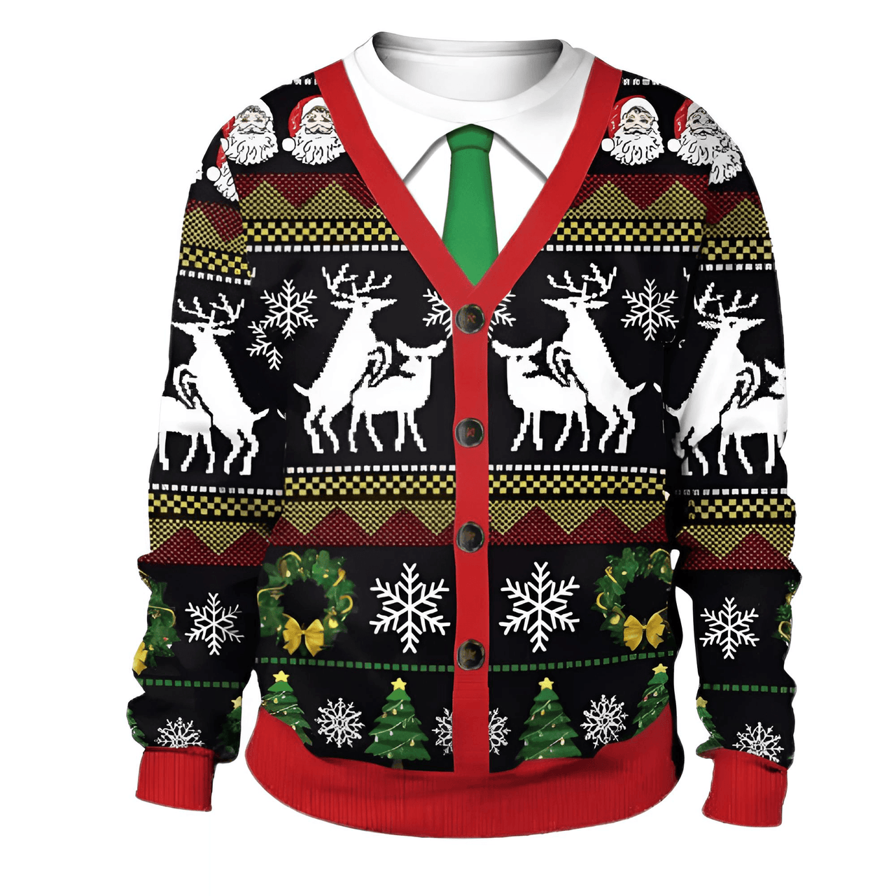 Funny Ugly Christmas Sweaters Jumpers Holiday Party Xmas Sweatshirts, Drestiny, Sweaters, Pullovers, Sweatshirts, Long Sleeves, Green, Red, Black, Yellow, Gold, United States, Australia, New Zealand, United Kingdom, S, M,L, XL, shopdrestiny.com
