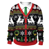 Thumbnail for Funny Ugly Christmas Sweaters Jumpers Holiday Party Xmas Sweatshirts, Drestiny, Sweaters, Pullovers, Sweatshirts, Long Sleeves, Green, Red, Black, Yellow, Gold, United States, Australia, New Zealand, United Kingdom, S, M,L, XL, shopdrestiny.com